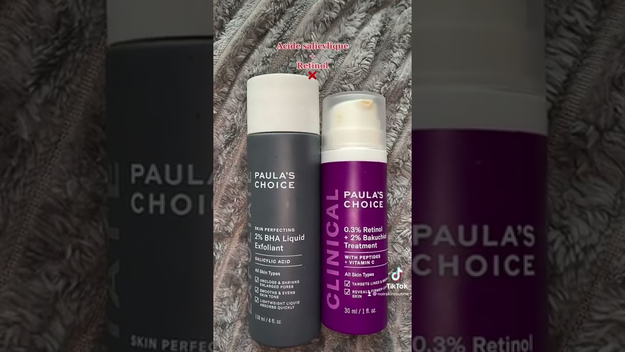 Les actifs à mélanger et ne pas  avec l’acide salicylique pour une belle peau #skincareroutine #skin