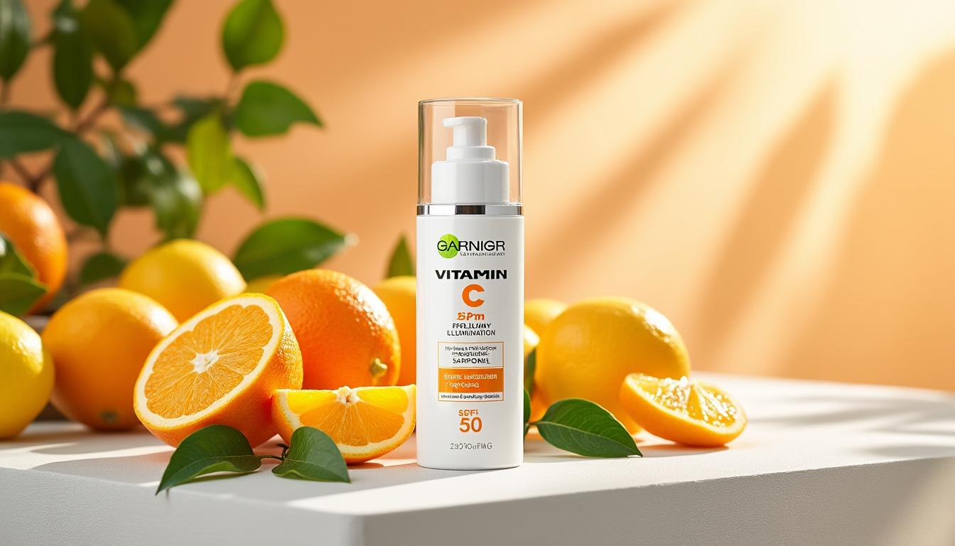 découvrez le soin garnier à la vitamine c avec spf50, qui illumine votre peau naturellement pour moins de 12€. dites adieu au fond de teint et profitez d'un teint éclatant et protégé au quotidien.